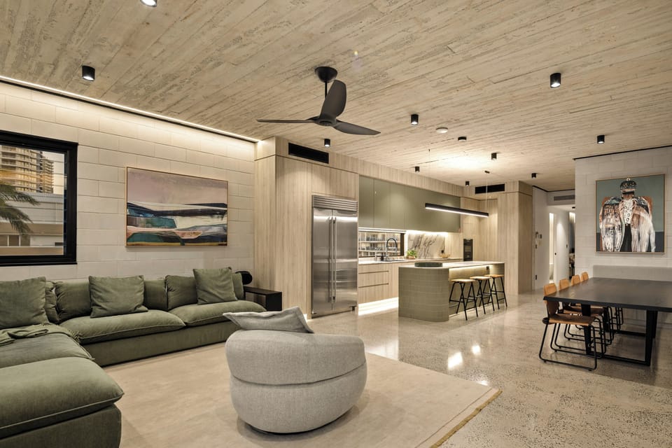 Main ensuite runs to a walk-in shower, a freestanding bath and twin basins