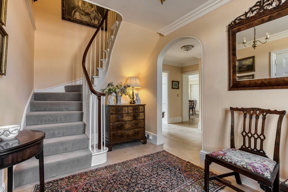 Fresh and light, with countryside views from the window