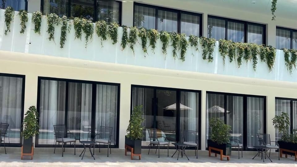 Twin Room, Pool View | Terrace/patio
