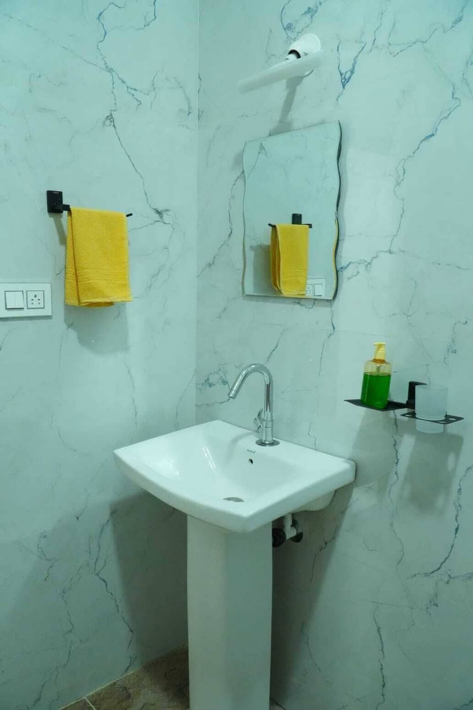 Shower, free toiletries, towels, soap
