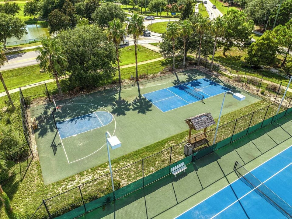 Tennis, pickle ball, and basketball