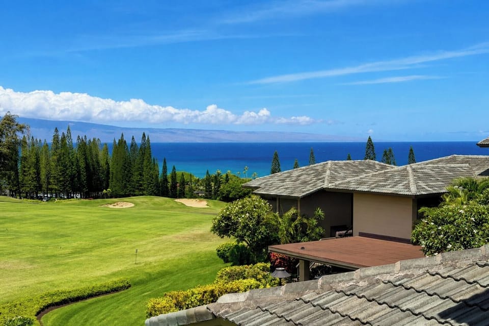 Panoramic ocean and golf course views from West Maui KRV-2522