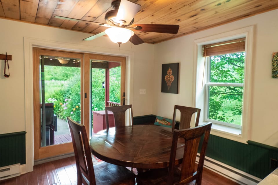 You'll feel connected to the outdoors even when dining inside.