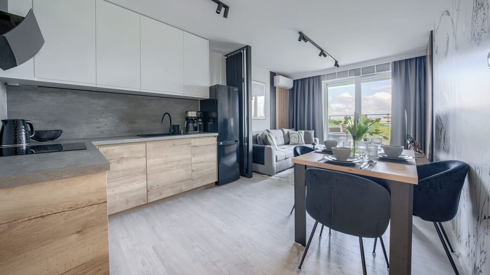 Apartment (801 B) | Living area | 30-inch flat-screen TV with digital channels