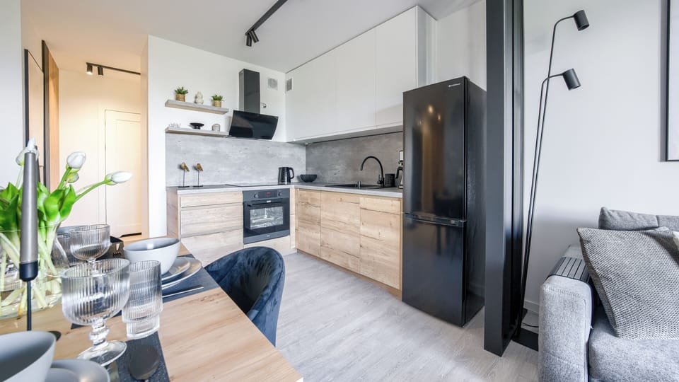 Apartment (801 B) | Living area | 30-inch flat-screen TV with digital channels