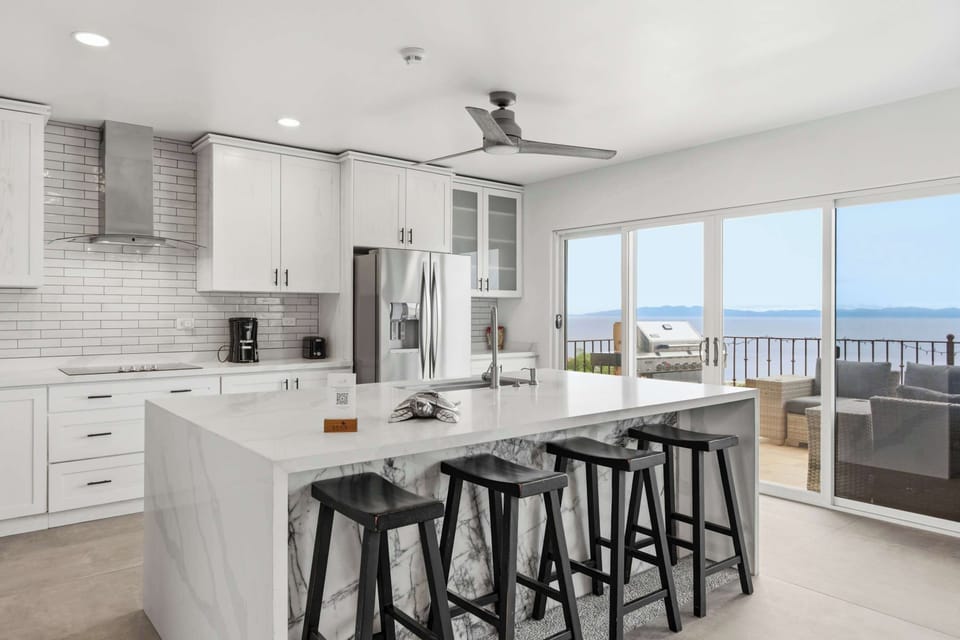 Cook, chat, and enjoy the view from the kitchen island