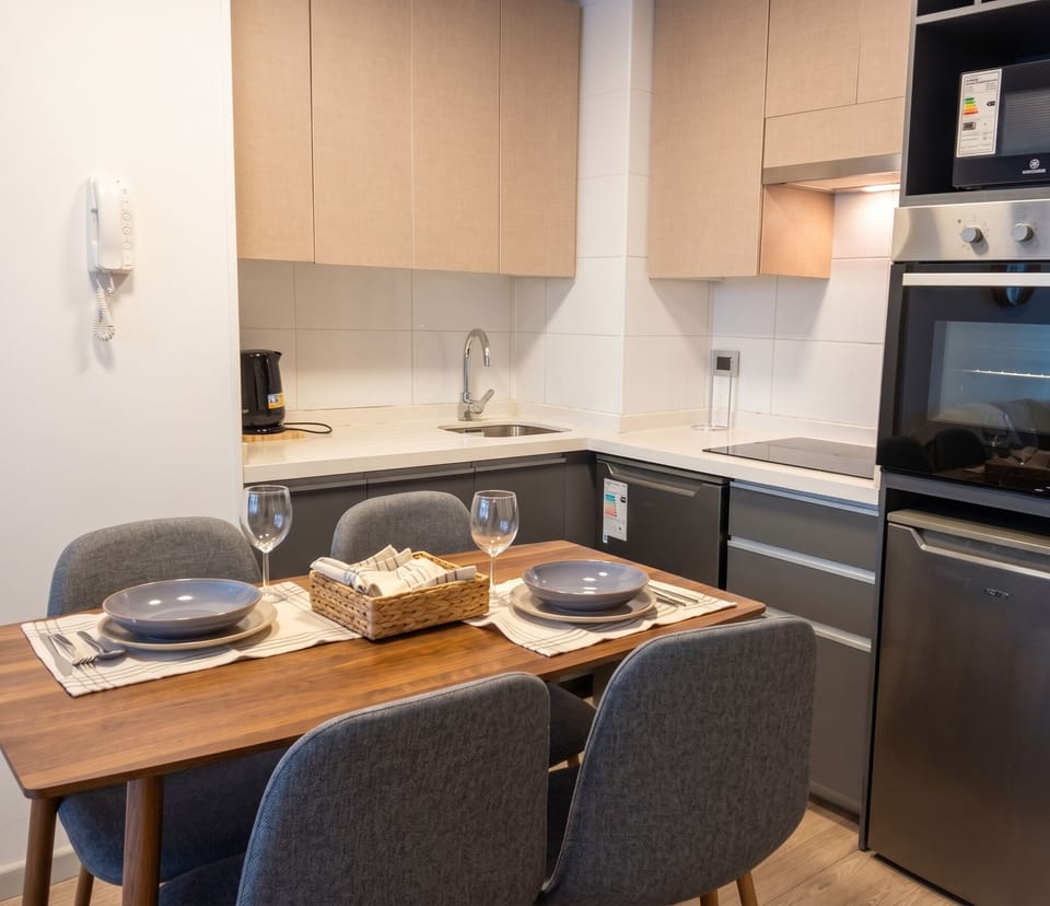 Apartment, 2 Bedrooms | Private kitchen | Fridge, microwave, oven, cookware/dishes/utensils