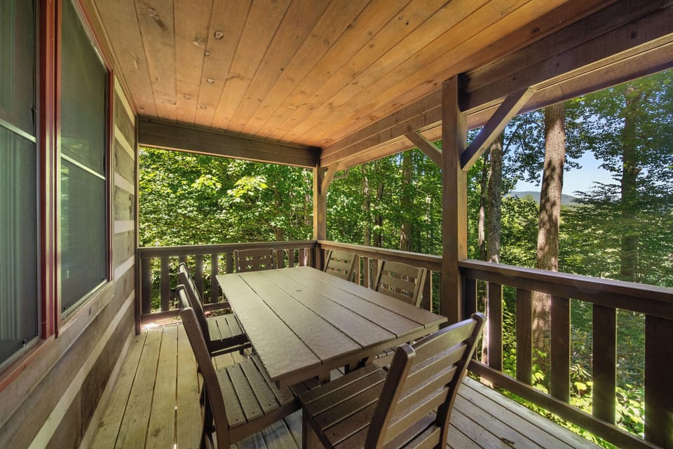Main Level Deck Dining in the Peaceful Setting
