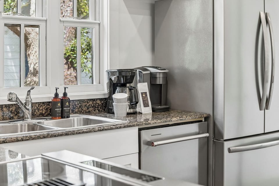 Complimentary ground coffee waiting to kickstart your mornings.