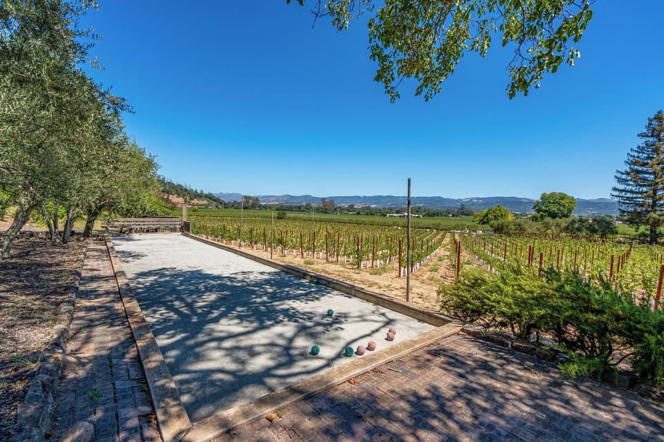 Bocce by the vineyard