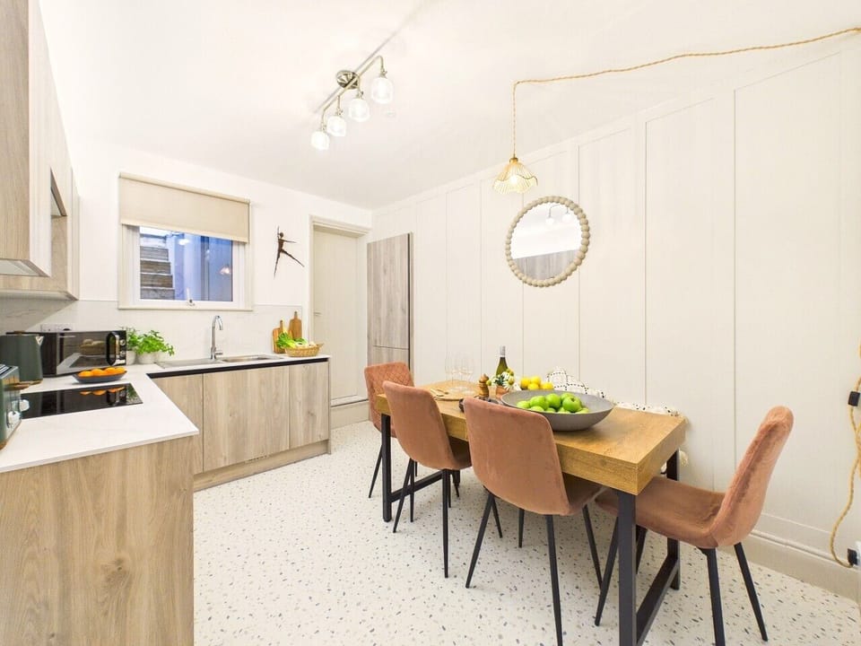 Open-plan kitchen and dining — cook, dine and socialise all in one bright space.