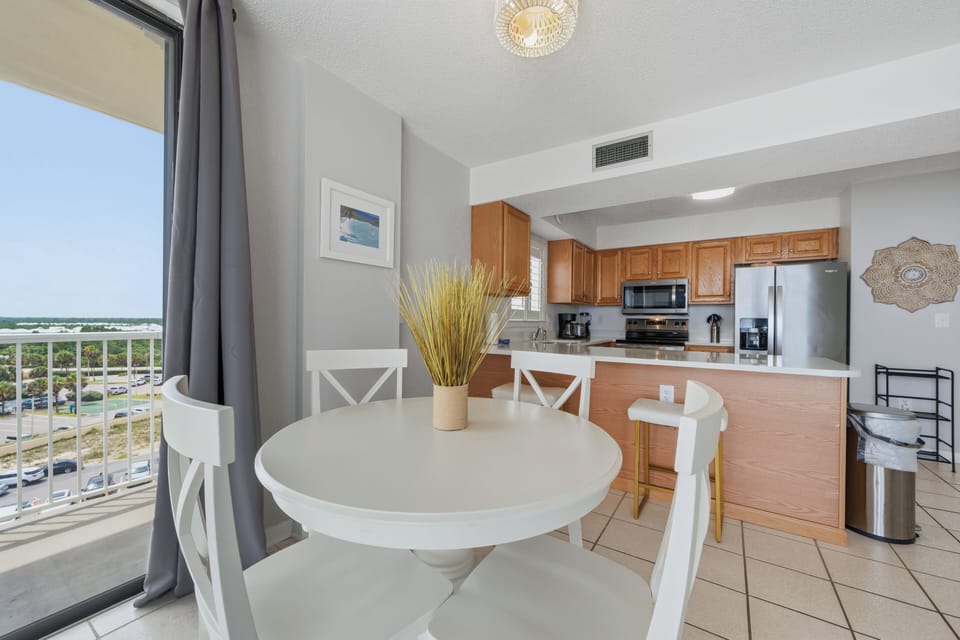 Dining and kitchen space
