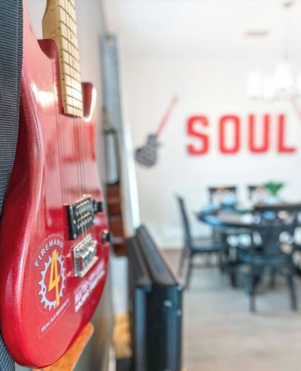 Guitars surround and inspire you...