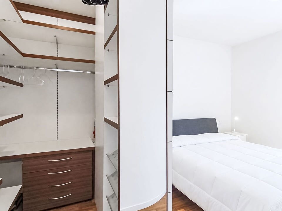 Flooring, Wood, Floor, Interior Design, Furniture, Door, Bedroom, Room, Bed, Ceiling