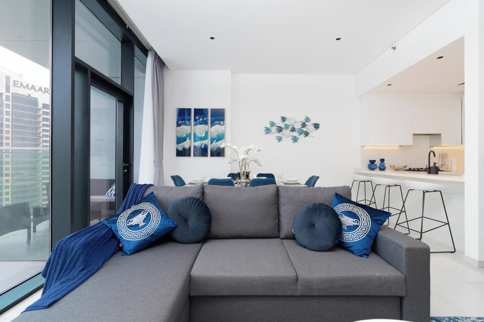 Deluxe Apartment, Patio, Canal View | Living area | 55-inch flat-screen TV with digital channels