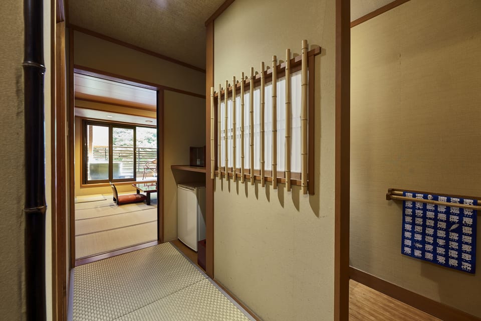 Luxury Triple Room, Non Smoking, Mountain View (1st Floor, petite private hot spring) | Down comforters, minibar, in-room safe, iron/ironing board (on request)