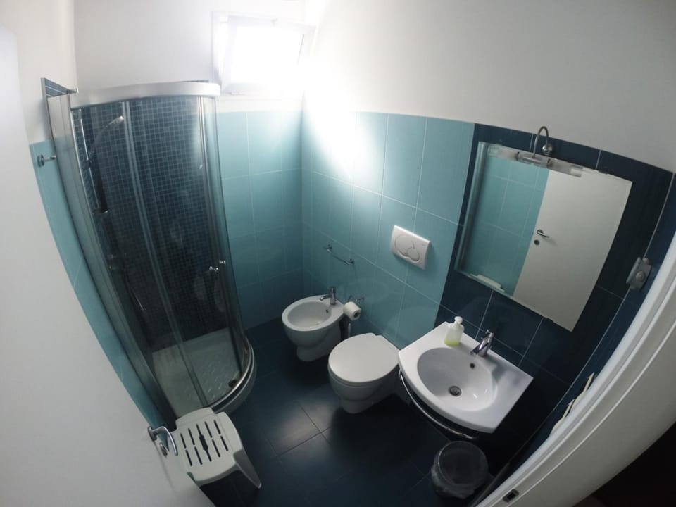 Shower, free toiletries, hair dryer, bathrobes