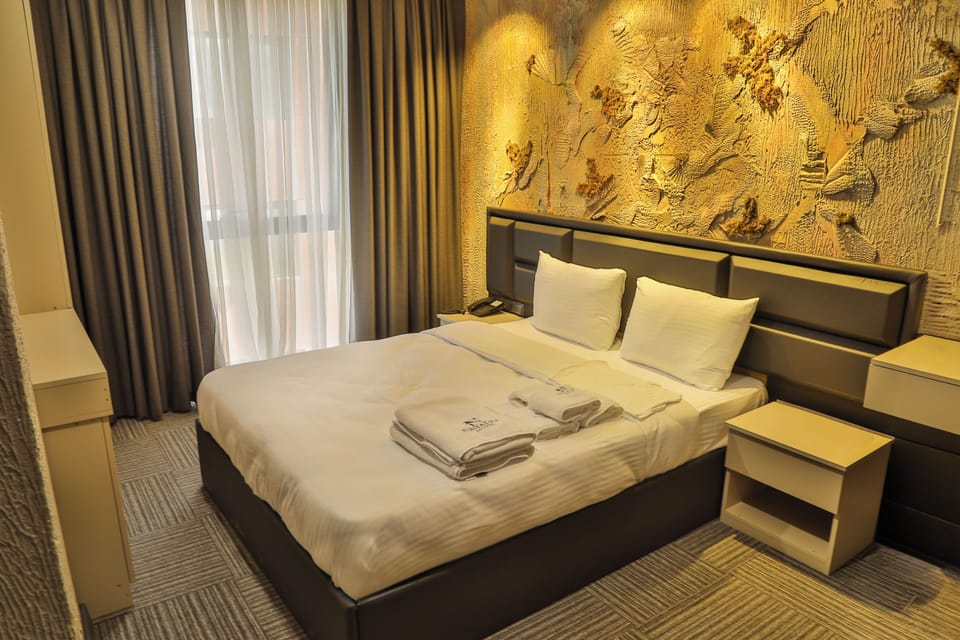 In-room safe, desk, laptop workspace, soundproofing