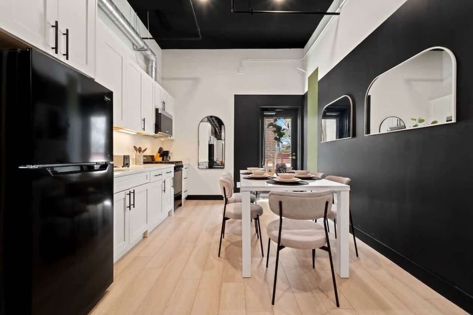 ✨ Sleek finishes and clean lines make this corner feel quietly elevated.