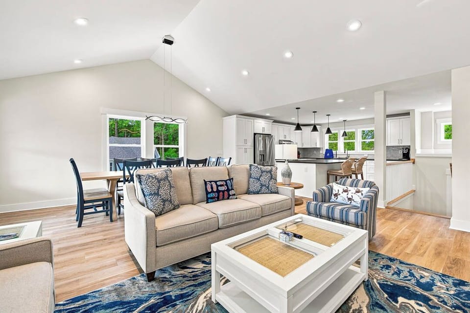 Top-Level Living Room with Deck Access
