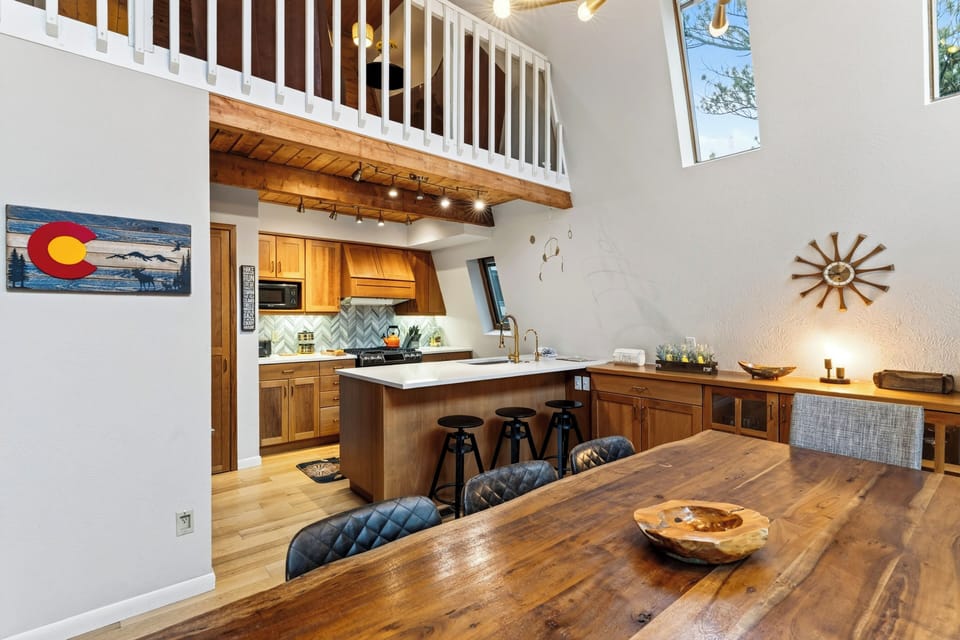 Open kitchen and dining room