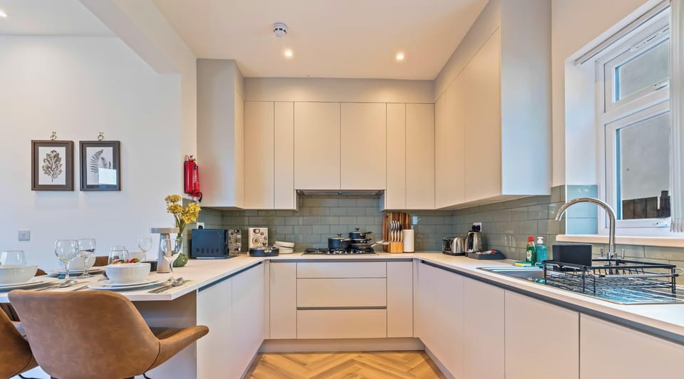 Spacious kitchen ideal for preparing meals for larger groups.
