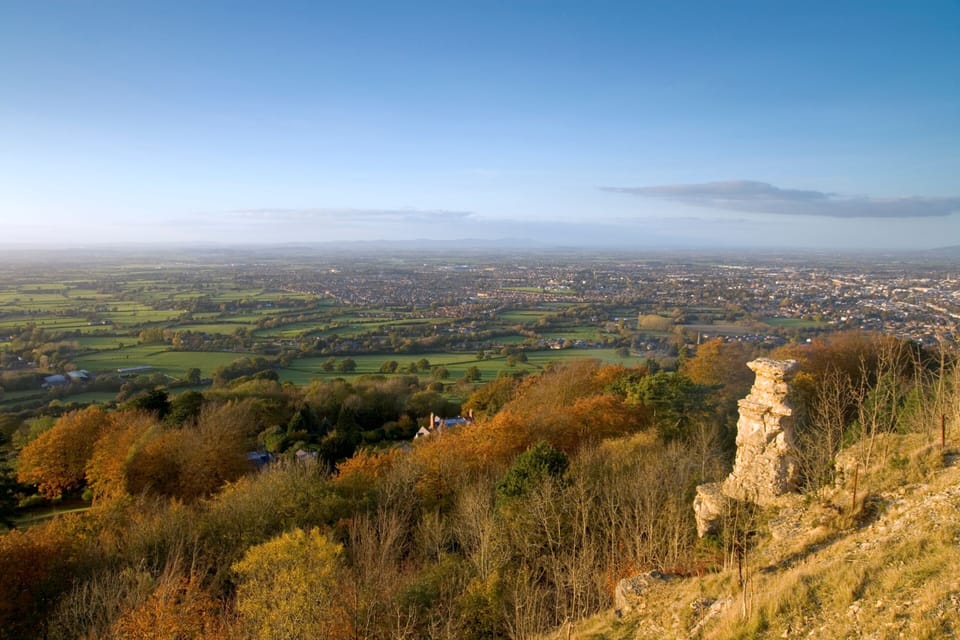View from Nearby Leckhampton Hill and The Devils Chimney