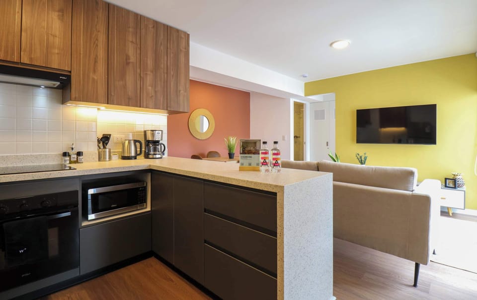 Open-concept kitchen seamlessly connected to the living area.