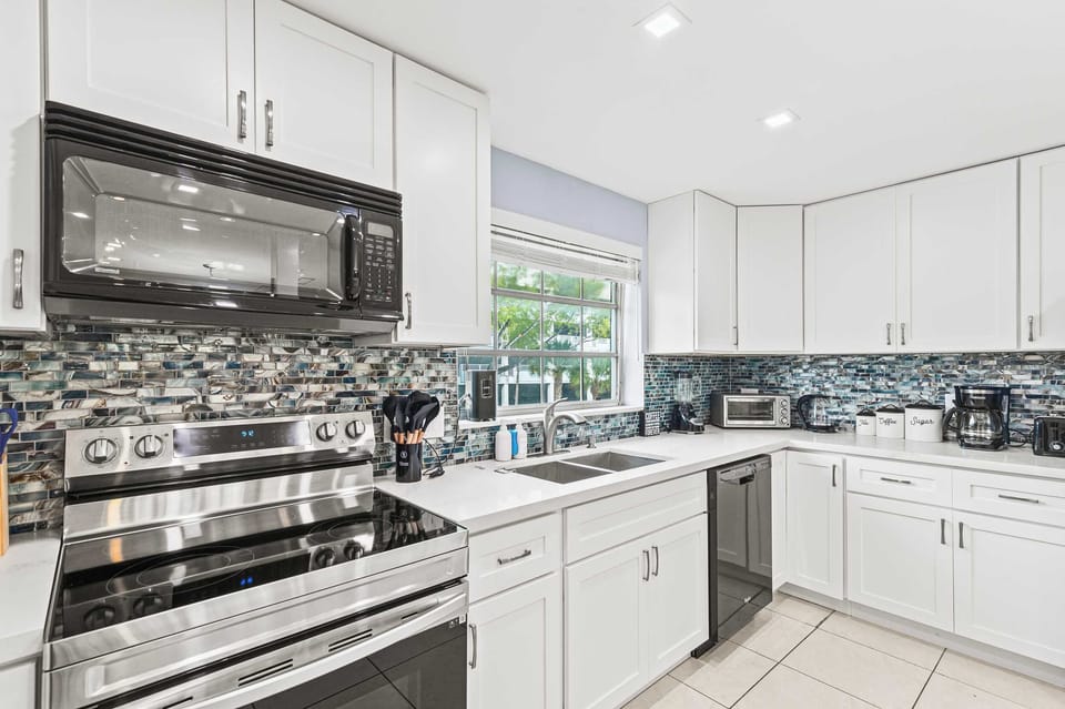 Fully equipped kitchen with everything needed for home-cooked meals.