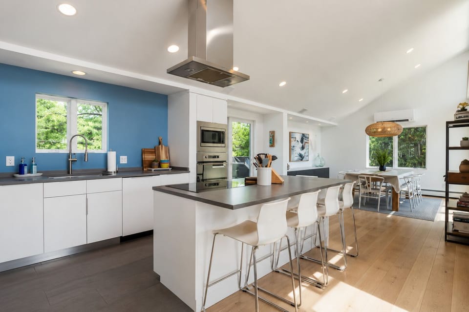 View of the kitchen after entering the house.