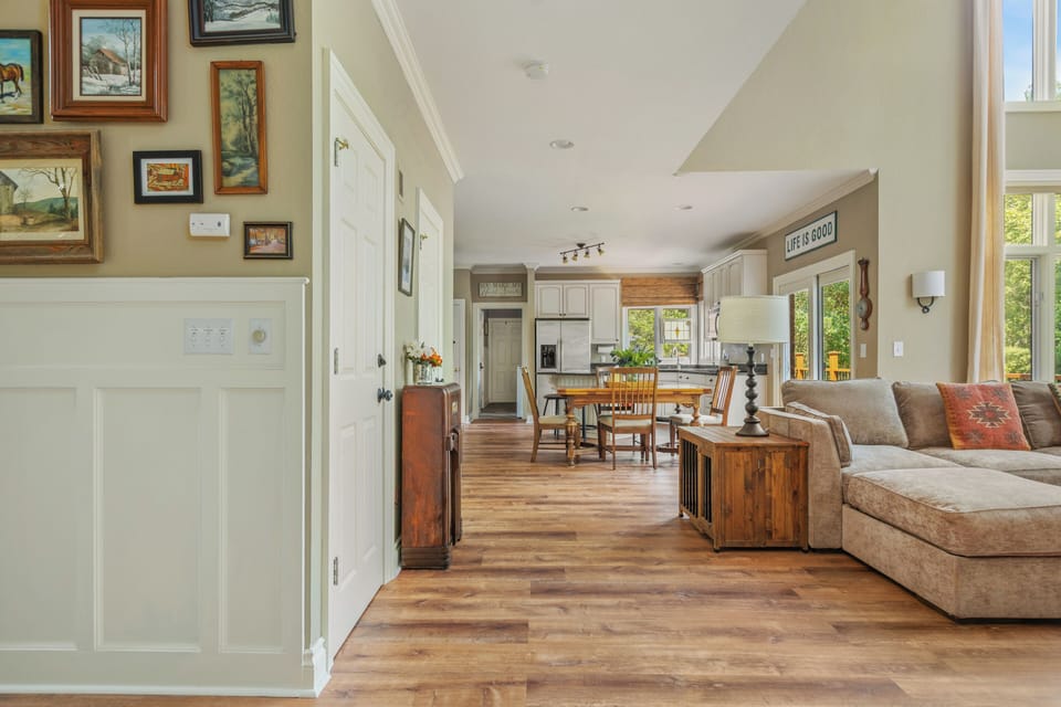 A perfect place to gather in the living room or kitchen