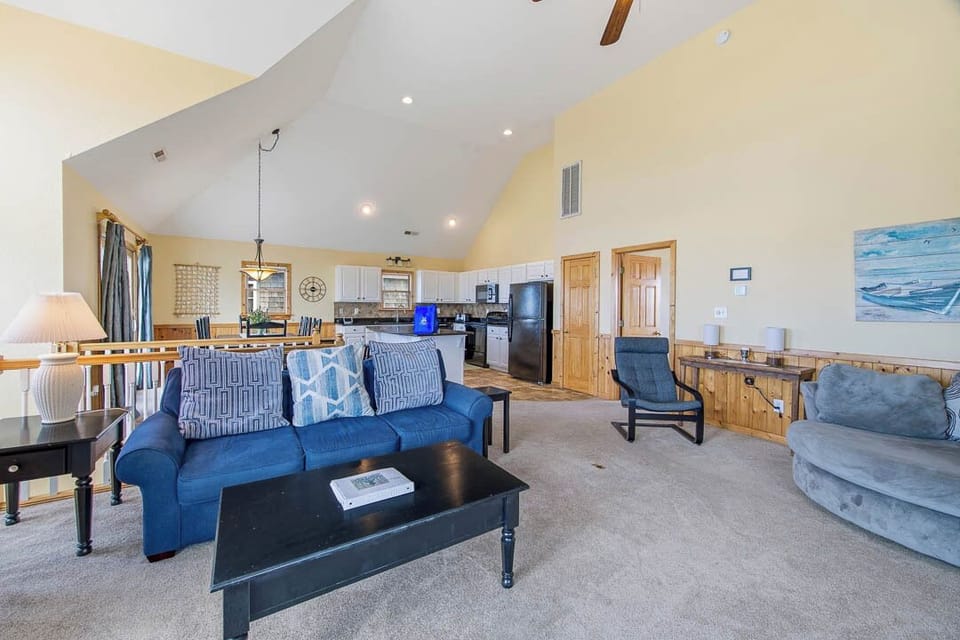 Top-Level Living Room with Deck Access