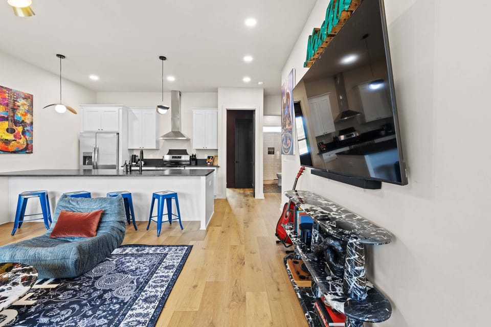 Unwind after a day in the city by having a movie night in.