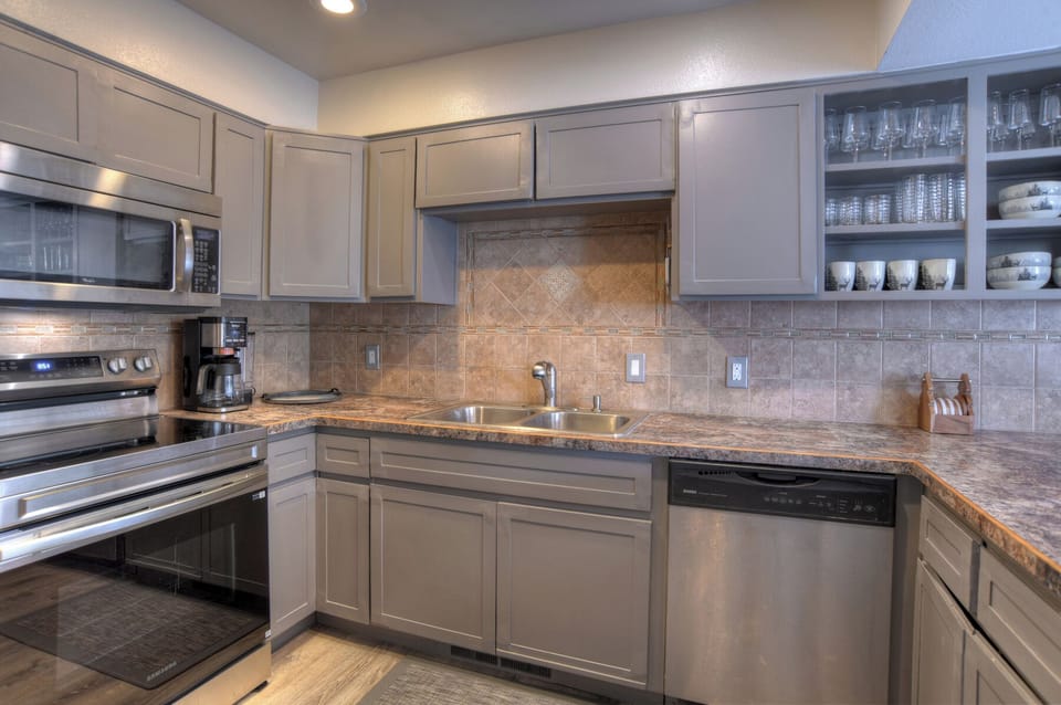 Fully stocked kitchen
