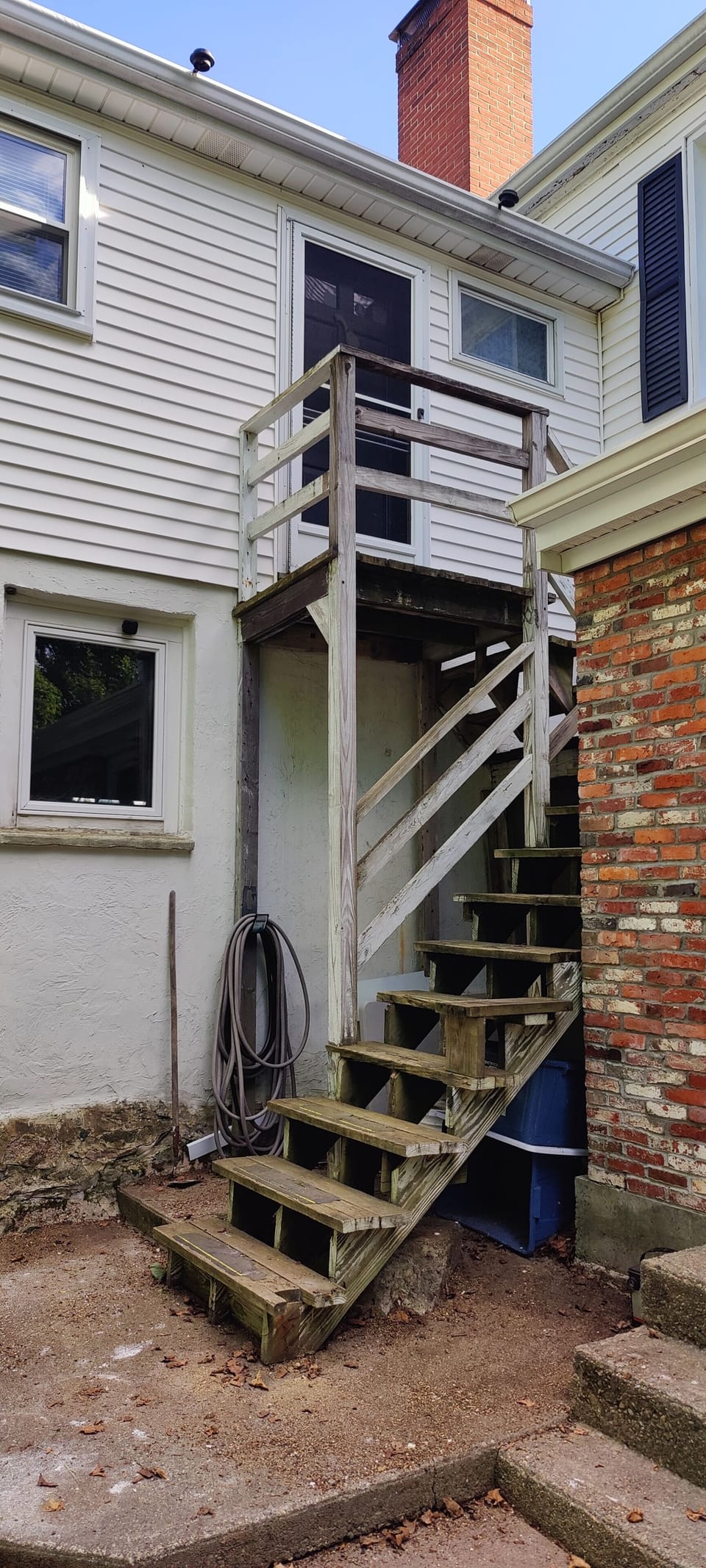 Stair to apartment back entry