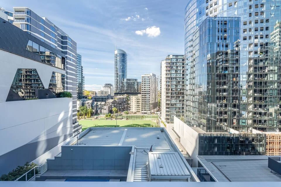 Take in sweeping city views from the private balcony, a breezy spot to start your morning or wind down as the skyline shifts into evening.