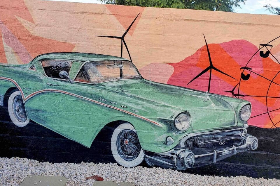Another fun part of the mural - makes for a great backdrop for photos!
