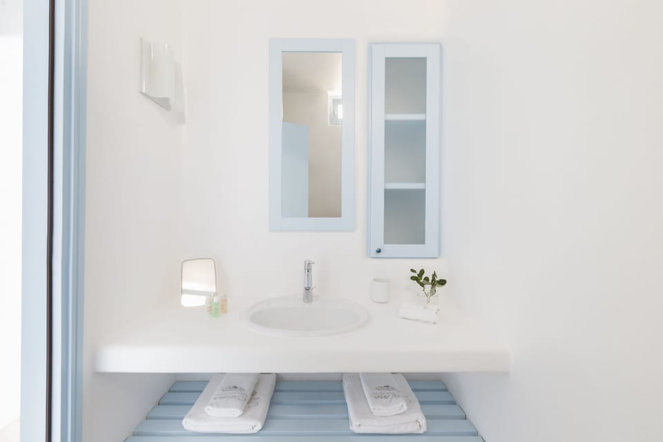 Shower, designer toiletries, hair dryer, bathrobes