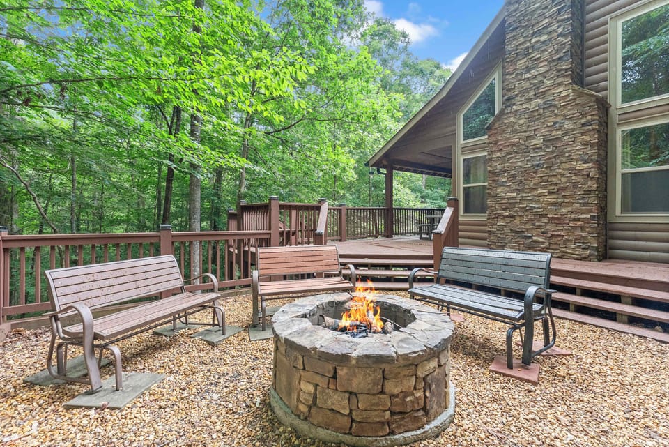 Plenty of seating around the cozy fire 