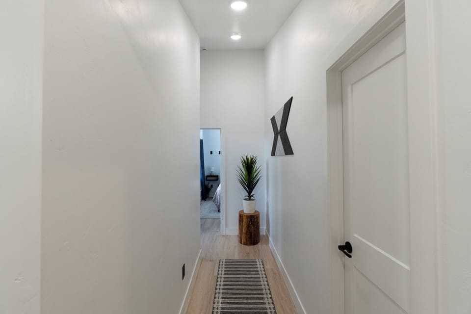 Bright modern hallway with stylish decor and a clean, airy feel