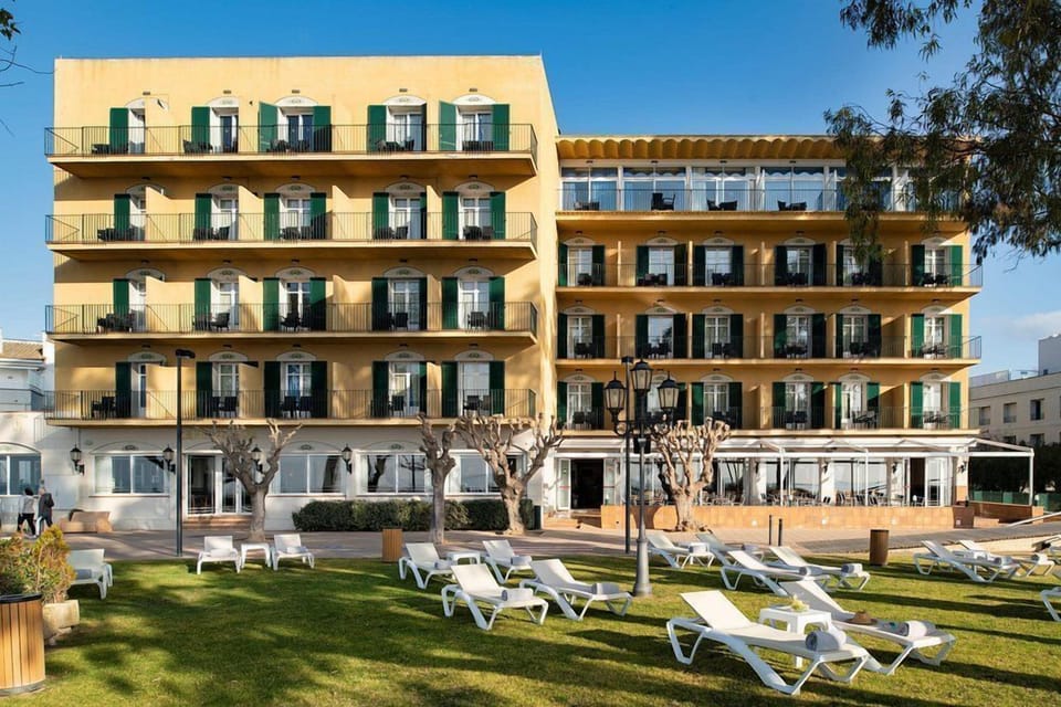 Hotel exterior on the Costa Brava coast.