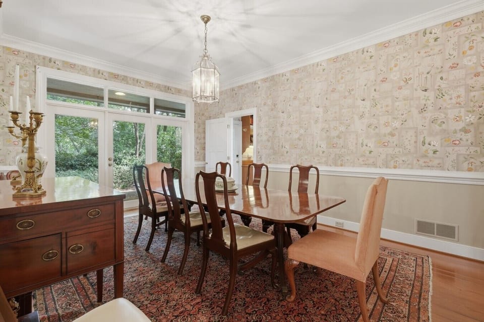 Dining Area | Wooden Dining Table | Garden Views