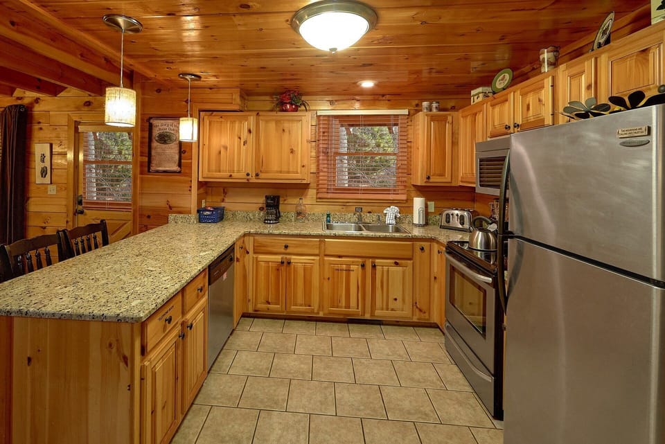 Fully Equipped Kitchen with Bar Area