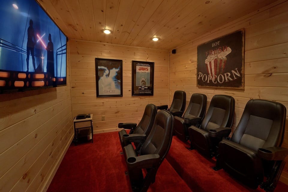 Theater Room 2 bedroom Cabin Sleeps 6