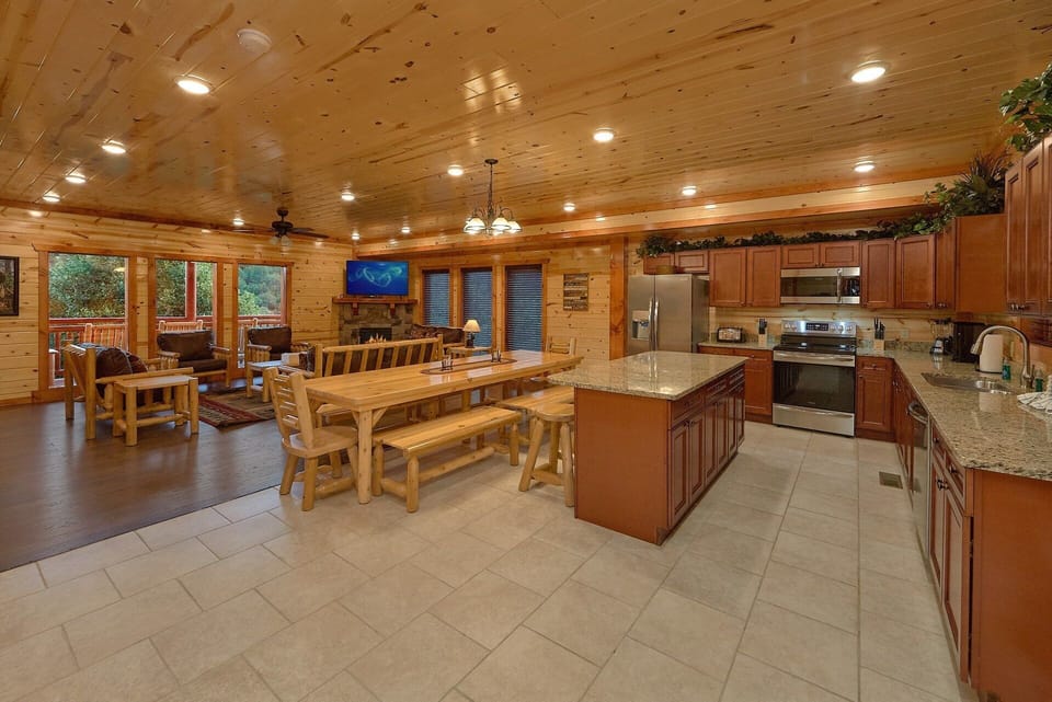 Fully Equipped Kitchen with Bar Area