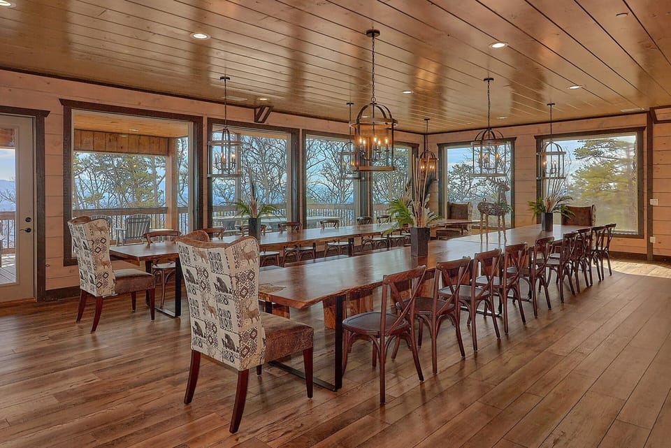Dining room for 60 in Premium cabin rental