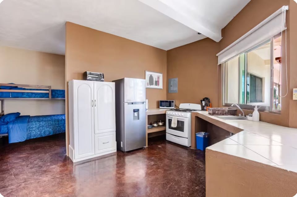 Kitchen and sleeping nook entrance. 