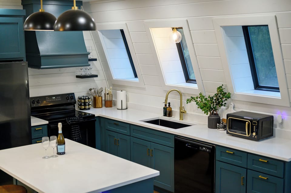 A well-equipped kitchen so staying in can be part of the getaway