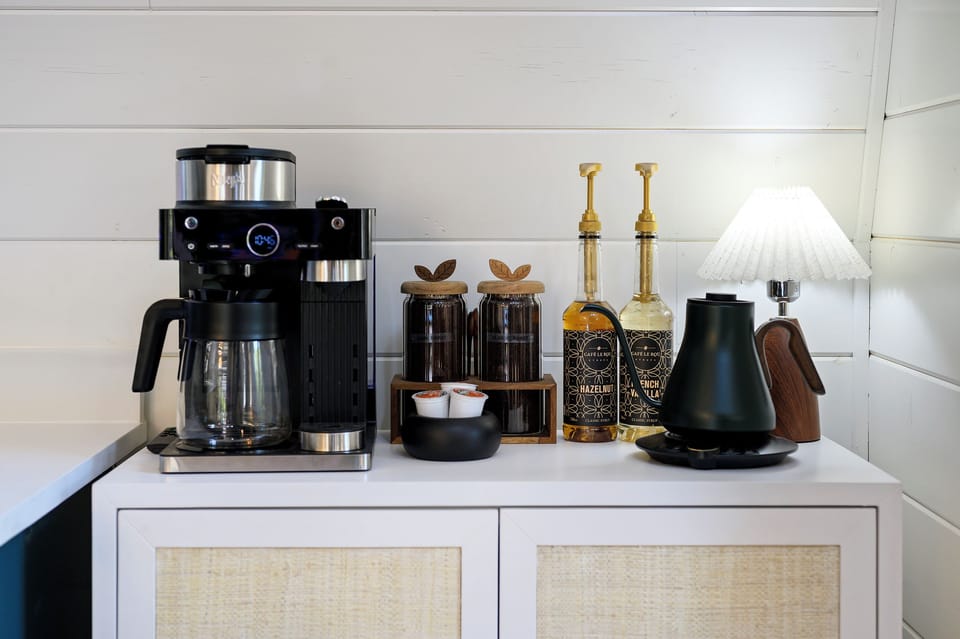 Complete Coffee Bar: Ninja Pods and Grounds | Coffee Syrups | Electric kettle