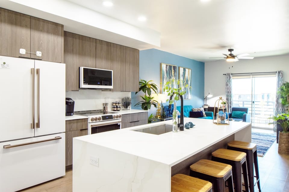 Ready for daily cooking in this modern kitchen.